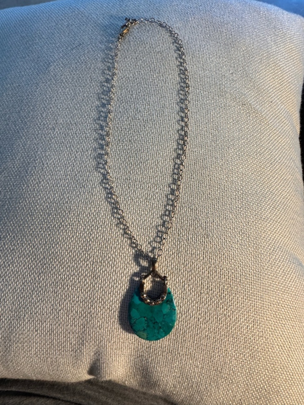 925 Barse Turquoise Pendant and Sterling Silver Necklace